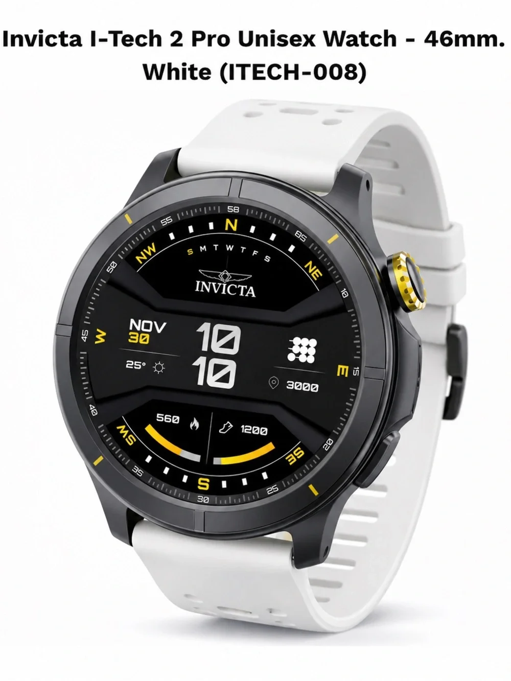 Invicta I-Tech 2 Pro Unisex Smartwatch - 46mm White